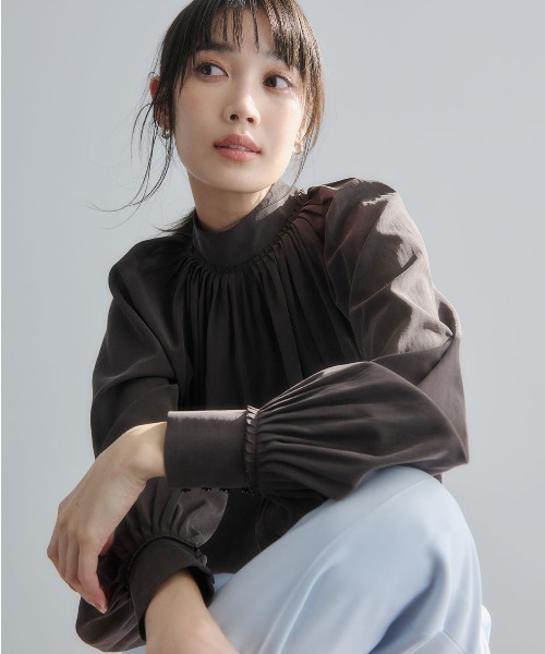 anuans（アニュアンス）の「キュプラコットンボリュームブラウス（シャツ/ブラウス・レディース・ホワイト/ピンク/ブラウン/グリーン系その他2・F）」の17枚目の写真