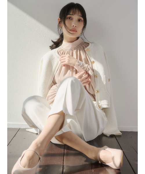 anuans（アニュアンス）の「キュプラコットンボリュームブラウス（シャツ/ブラウス・レディース・ホワイト/ピンク/ブラウン/グリーン系その他2・F）」の8枚目の写真