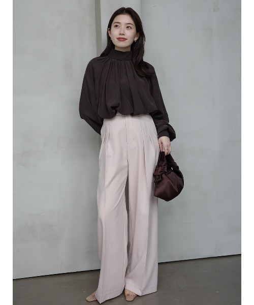 anuans（アニュアンス）の「キュプラコットンボリュームブラウス（シャツ/ブラウス・レディース・ホワイト/ピンク/ブラウン/グリーン系その他2・F）」の22枚目の写真