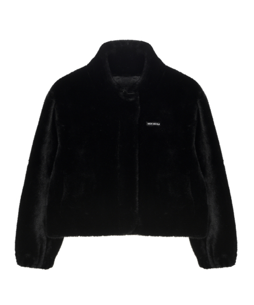 NICK&NICOLE(ニックアンドニコール)の「PREMIUM TOUCH FUR HIGH NECK JACKET_BLACK(ムートンコート・レディース・その他・FREE)」の4枚目の写真