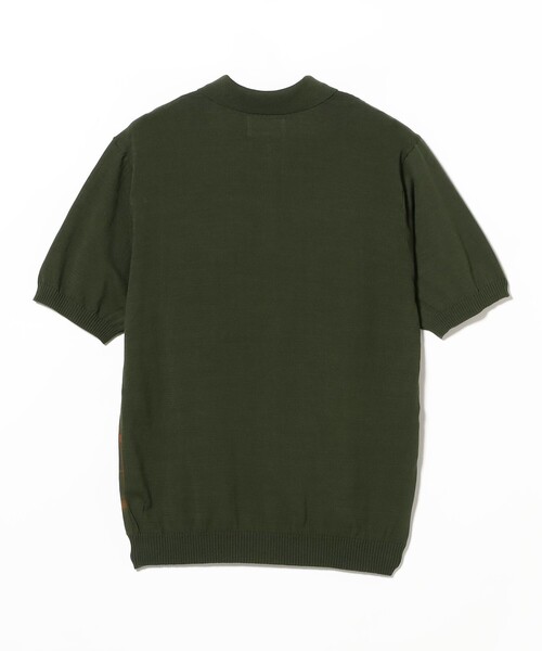 BEAMS PLUS(ビームスプラス)の「Half Zip Panel Polo Ombre Plaid(ポロシャツ・メンズ・ネイビー/オリーブ・LARGE/X-LARGE/SMALL/MEDIUM)」の7枚目の写真