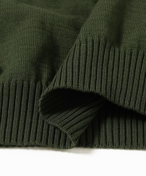 BEAMS PLUS(ビームスプラス)の「Half Zip Panel Polo Ombre Plaid(ポロシャツ・メンズ・ネイビー/オリーブ・LARGE/X-LARGE/SMALL/MEDIUM)」の9枚目の写真