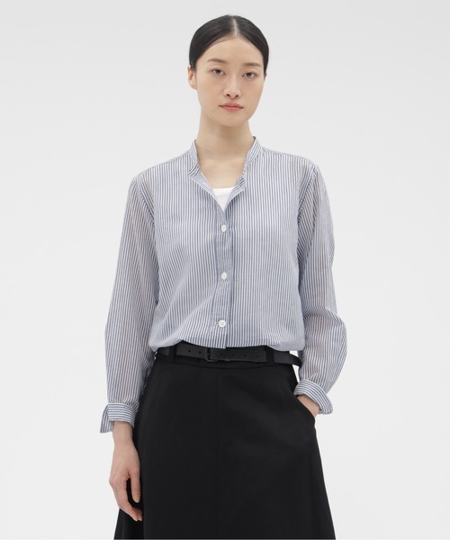 セール】COTTON SILK STRIPE（シャツ/ブラウス）｜MARGARET HOWELL