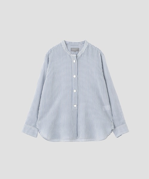 MARGARET HOWELL（マーガレットハウエル）の「COTTON SILK STRIPE（シャツ/ブラウス・レディース・ホワイト/ブルー/グレー・1/2）」の15枚目の写真