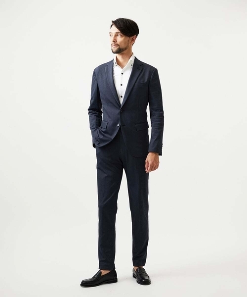 MICHEL KLEIN HOMME (ミッシェルクランオム)の「【セットアップ】ストレッチスラックスパンツ(スラックス・メンズ・ネイビー/グレー・MEDIUM/LARGE/X-LARGE)」の15枚目の写真