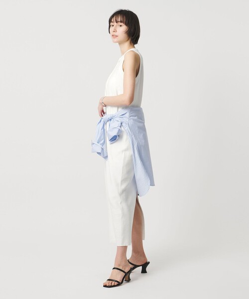 SACRA(サクラ)の「<SACRA>ヘンリーネック ノースリーブ ワンピース(ワンピース・レディース・ホワイト/ブラック・38)」の7枚目の写真