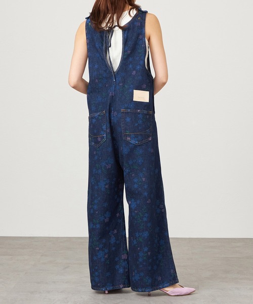 SOMETHING（サムシング）の「atelier SOMETHING　AMERICAN SLEEVE ALL IN ONE/アメリカンスリーブオールインワン【FLOWER】（サロペット/オーバーオール・レディース・ブルー・FREE）」の11枚目の写真