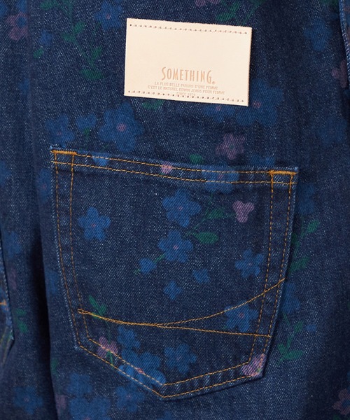 SOMETHING（サムシング）の「atelier SOMETHING　AMERICAN SLEEVE ALL IN ONE/アメリカンスリーブオールインワン【FLOWER】（サロペット/オーバーオール・レディース・ブルー・FREE）」の14枚目の写真