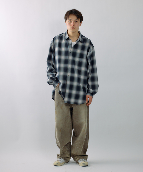 JOURNAL STANDARD J.S HOMESTEAD（ジャーナルスタンダードホームステッド）の「J.S.Homestead / ディファレンス オンブレ チェック シャツ（シャツ/ブラウス・メンズ・グレー/チョコ・LARGE/MEDIUM）」の11枚目の写真