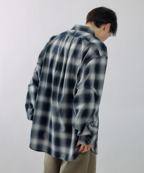 JOURNAL STANDARD J.S HOMESTEAD（ジャーナルスタンダードホームステッド）の「J.S.Homestead / ディファレンス オンブレ チェック シャツ（シャツ/ブラウス・メンズ・グレー/チョコ・LARGE/MEDIUM）」の17枚目の写真