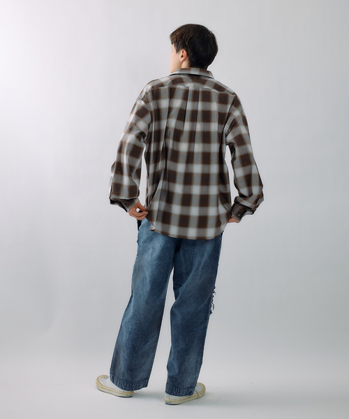 JOURNAL STANDARD J.S HOMESTEAD（ジャーナルスタンダードホームステッド）の「J.S.Homestead / ディファレンス オンブレ チェック シャツ（シャツ/ブラウス・メンズ・グレー/チョコ・LARGE/MEDIUM）」の20枚目の写真