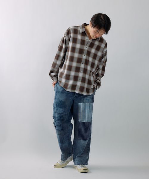 JOURNAL STANDARD J.S HOMESTEAD（ジャーナルスタンダードホームステッド）の「J.S.Homestead / ディファレンス オンブレ チェック シャツ（シャツ/ブラウス・メンズ・グレー/チョコ・LARGE/MEDIUM）」の21枚目の写真