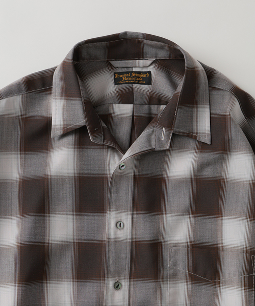 JOURNAL STANDARD J.S HOMESTEAD（ジャーナルスタンダードホームステッド）の「J.S.Homestead / ディファレンス オンブレ チェック シャツ（シャツ/ブラウス・メンズ・グレー/チョコ・LARGE/MEDIUM）」の3枚目の写真