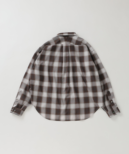 JOURNAL STANDARD J.S HOMESTEAD（ジャーナルスタンダードホームステッド）の「J.S.Homestead / ディファレンス オンブレ チェック シャツ（シャツ/ブラウス・メンズ・グレー/チョコ・LARGE/MEDIUM）」の6枚目の写真