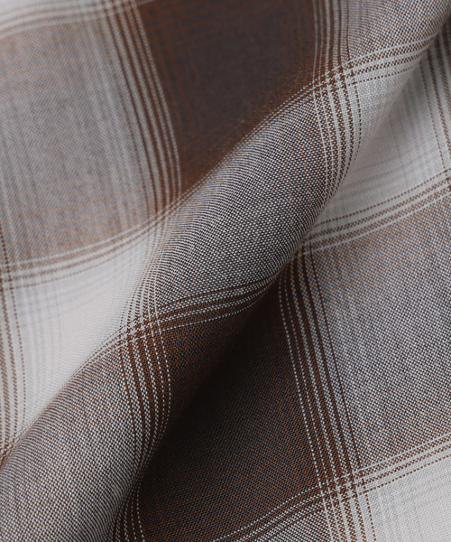 JOURNAL STANDARD J.S HOMESTEAD（ジャーナルスタンダードホームステッド）の「J.S.Homestead / ディファレンス オンブレ チェック シャツ（シャツ/ブラウス・メンズ・グレー/チョコ・LARGE/MEDIUM）」の7枚目の写真