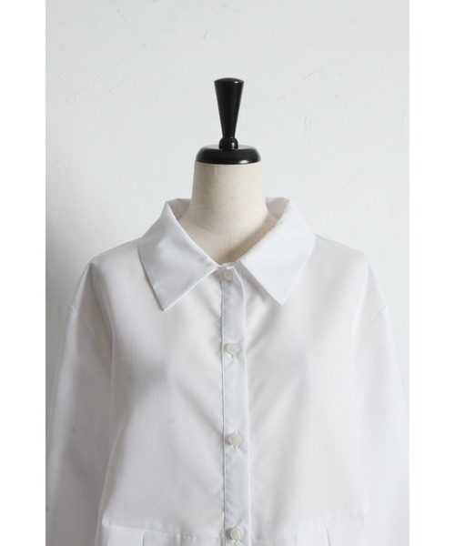 ARVELLIA(アルベリア)の「FLARE HEM PLEATED SHIRT(シャツ/ブラウス・レディース・イエロー/ホワイト・M)」の16枚目の写真