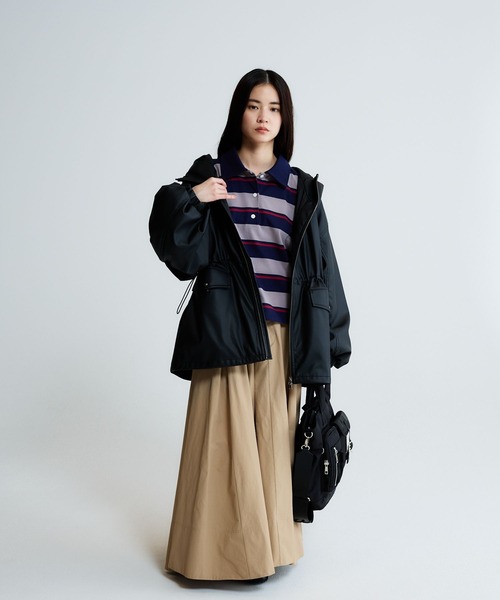 JEANASIS（ジーナシス）の「ボリュームフレアロングスカート/645260（スカート・レディース・ブラック/ホワイト/ベージュ・FREE）」の8枚目の写真