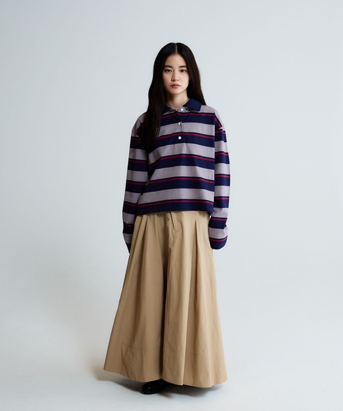 JEANASIS（ジーナシス）の「ボリュームフレアロングスカート/645260（スカート・レディース・ブラック/ホワイト/ベージュ・FREE）」の9枚目の写真