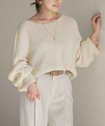 Noble | 《WEB＆日本橋・ルクア店限定・追加》ペーパーヤーン カノコBACK Vプルオーバー(ニット/セーター)