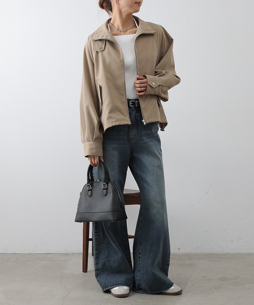 COLONY 2139(コロニートゥーワンスリーナイン)の「裾ドロストZIPブルゾン(ブルゾン・レディース・ブラック/グレイッシュベージュ・FREE)」の22枚目の写真