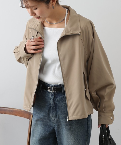 COLONY 2139(コロニートゥーワンスリーナイン)の「裾ドロストZIPブルゾン(ブルゾン・レディース・ブラック/グレイッシュベージュ・FREE)」の3枚目の写真
