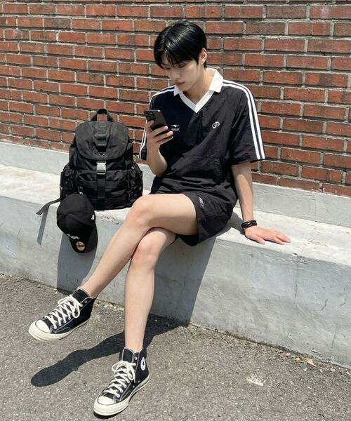 GHOST REPUBLIC(ゴーストリパブリック)の「ラグビーカラーラグラントラックタスラン半袖Tシャツ GT-377_ブラック(Tシャツ/カットソー・レディース・ブラック・XX-LARGE/X-LARGE/LARGE)」の4枚目の写真