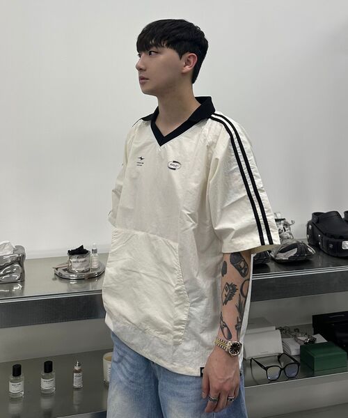 GHOST REPUBLIC(ゴーストリパブリック)の「ラグビーカラーラグラントラックタスラン半袖Tシャツ GT-377_ブラック(Tシャツ/カットソー・レディース・ブラック・XX-LARGE/X-LARGE/LARGE)」の8枚目の写真