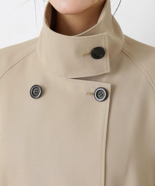 NANO universe（ナノユニバース）の「エアリーツイルベルテッドショートコート（トレンチコート・レディース・アイボリー/ベージュ・FREE）」の16枚目の写真