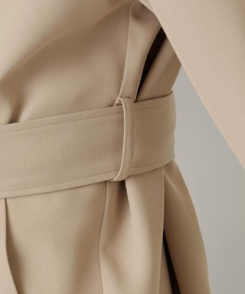NANO universe（ナノユニバース）の「エアリーツイルベルテッドショートコート（トレンチコート・レディース・アイボリー/ベージュ・FREE）」の18枚目の写真
