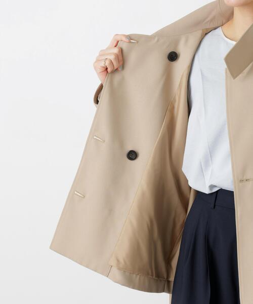 NANO universe（ナノユニバース）の「エアリーツイルベルテッドショートコート（トレンチコート・レディース・アイボリー/ベージュ・FREE）」の19枚目の写真