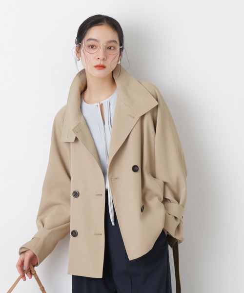 エアリーツイルベルテッドショートコート（トレンチコート）｜NANO