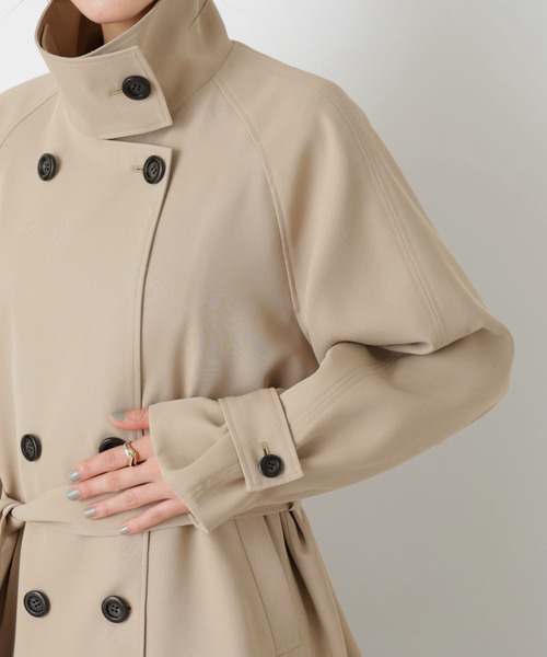 エアリーツイルベルテッドショートコート（トレンチコート）｜NANO