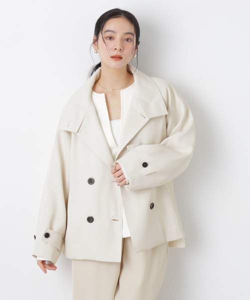 エアリーツイルベルテッドショートコート（トレンチコート）｜NANO