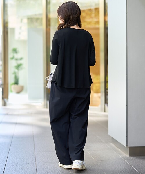 RONEL（ロネル）の「【RONEL】ベア天竺ペプラム ロングスリーブ（Tシャツ/カットソー・レディース・レッド/ライトグレー/ブラック・FREE）」の6枚目の写真