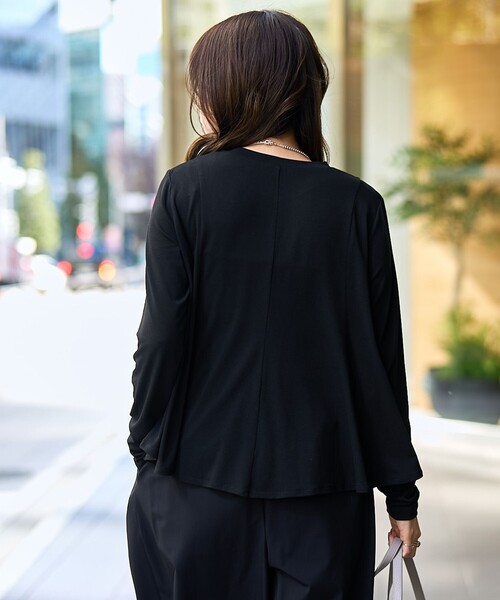 RONEL（ロネル）の「【RONEL】ベア天竺ペプラム ロングスリーブ（Tシャツ/カットソー・レディース・レッド/ライトグレー/ブラック・FREE）」の8枚目の写真