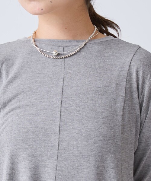 RONEL（ロネル）の「【RONEL】ベア天竺ペプラム ロングスリーブ（Tシャツ/カットソー・レディース・レッド/ライトグレー/ブラック・FREE）」の15枚目の写真