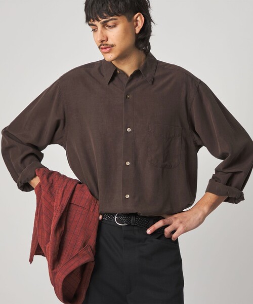 Steven Alan（スティーブンアラン）の「＜Steven Alan＞ スラブ レギュラーカラー シャツ NARROW（シャツ/ブラウス・メンズ・ダークグレー/ベージュ/ライトブルー/ダークブラウン・S/M/L/XL）」の21枚目の写真