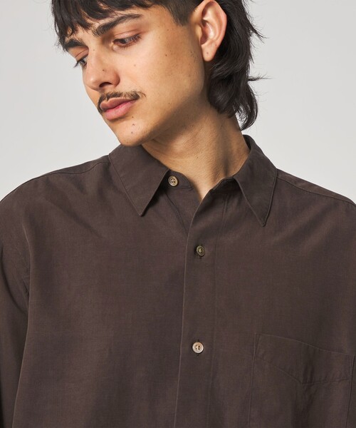 Steven Alan（スティーブンアラン）の「＜Steven Alan＞ スラブ レギュラーカラー シャツ NARROW（シャツ/ブラウス・メンズ・ダークグレー/ベージュ/ライトブルー/ダークブラウン・S/M/L/XL）」の22枚目の写真