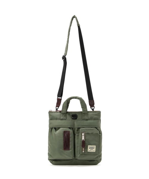 AVIREX（アヴィレックス）の「FLIGHT NYLON "SMALL HELMET BAG" / フライト ナイロン スモール ヘルメットバッグ / AVIREX / アヴィレックス（ショルダーバッグ・メンズ・その他10/ブラック・F）」の2枚目の写真