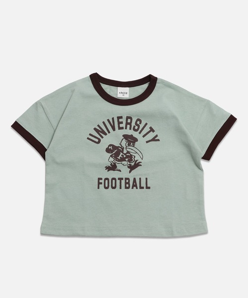 chil2(チルツー)の「綿100% プリントリンガー半袖Tシャツ(Tシャツ/カットソー・キッズ・J/H/A/F/E/D/C/I/G/B・140cm/130cm/120cm/110cm/100cm/90cm/80cm)」の3枚目の写真