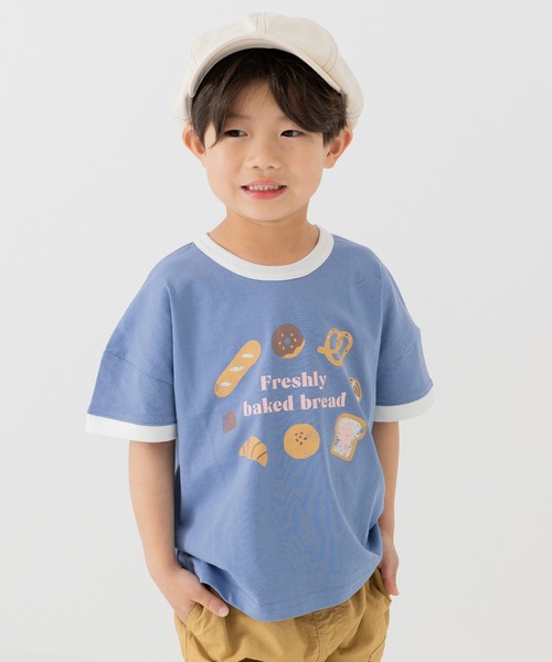 chil2(チルツー)の「綿100% プリントリンガー半袖Tシャツ(Tシャツ/カットソー・キッズ・J/H/A/F/E/D/C/I/G/B・140cm/130cm/120cm/110cm/100cm/90cm/80cm)」の9枚目の写真