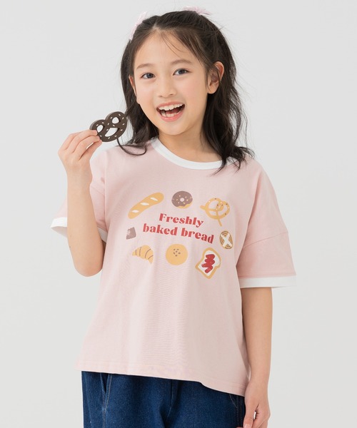 chil2(チルツー)の「綿100% プリントリンガー半袖Tシャツ(Tシャツ/カットソー・キッズ・J/H/A/F/E/D/C/I/G/B・140cm/130cm/120cm/110cm/100cm/90cm/80cm)」の10枚目の写真