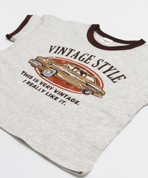chil2(チルツー)の「綿100% プリントリンガー半袖Tシャツ(Tシャツ/カットソー・キッズ・J/H/A/F/E/D/C/I/G/B・140cm/130cm/120cm/110cm/100cm/90cm/80cm)」の21枚目の写真