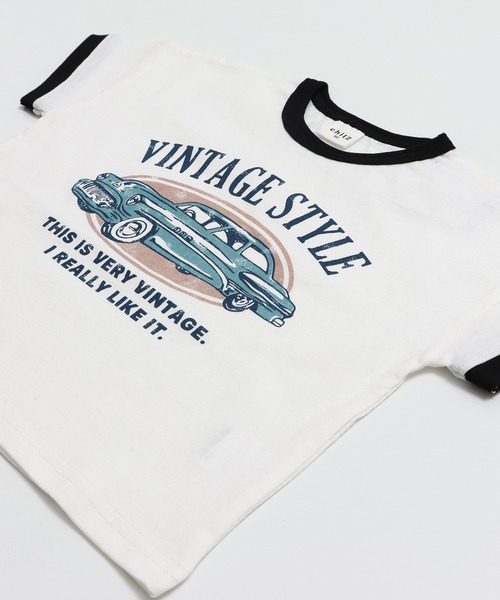 chil2(チルツー)の「綿100% プリントリンガー半袖Tシャツ(Tシャツ/カットソー・キッズ・J/H/A/F/E/D/C/I/G/B・140cm/130cm/120cm/110cm/100cm/90cm/80cm)」の22枚目の写真