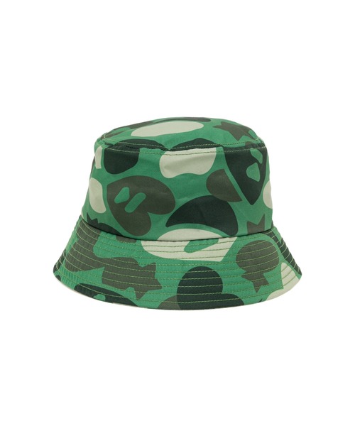 A BATHING APE（アベイシングエイプ）の「CAMO BUCKET HAT（ハット・レディース・ピンク/グリーン/レッド/マルチ/ブルー・FREE）」の2枚目の写真