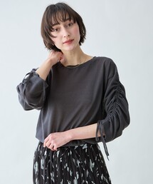 シアーシャーリングスリーブニット