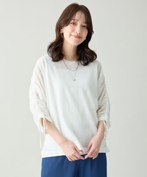 シアーシャーリングスリーブニット
