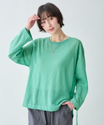 シアーシャーリングスリーブニット