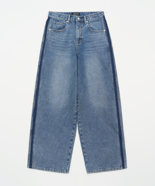 TOFFEE(トフィー)の「サイドラインデニムパンツ (BLUE)(デニムパンツ・メンズ・その他・SMALL/MEDIUM/LARGE/X-LARGE)」の11枚目の写真