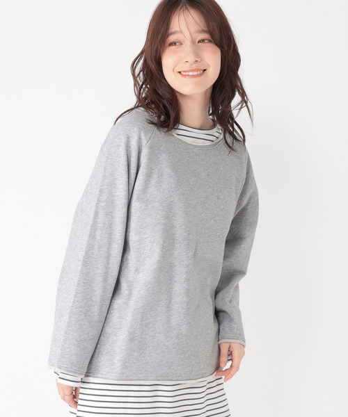 studio CLIP（スタディオクリップ）の「裏毛ワイドスリーブプルオーバー（スウェット・レディース・ベージュ/ライトグレー/アイボリー・FREE）」の13枚目の写真